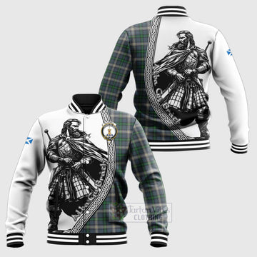 MacDowall (McDowall) Tartan Clan Crest Baseball Jacket with Highlander Warrior Celtic Style Unisex - Tartan Vibes Clothing