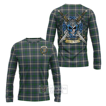 MacDowall (McDowall) Tartan Long Sleeve T-Shirt with Family Crest Celtic Skull Style Unisex - Tartan Vibes Clothing