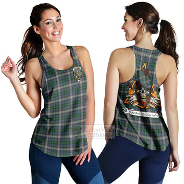 MacDowall (McDowall) Tartan Women's Racerback Tanks with Family Crest and Bearded Skull Holding Bottles of Whiskey 4XL - Tartan Vibes Clothing