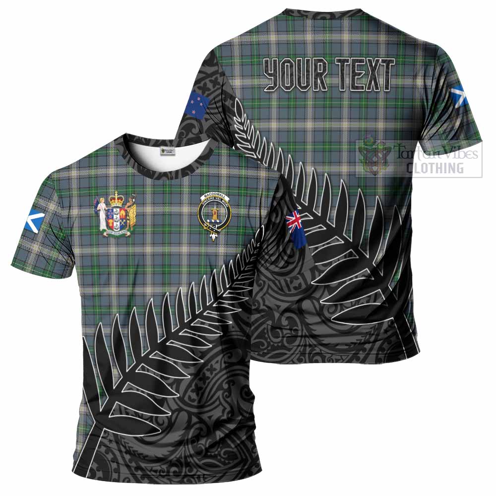 MacDowall (McDowall) Crest Tartan T-Shirt with New Zealand Silver Fern Half Style Kid's Shirt - Tartan Vibes Clothing