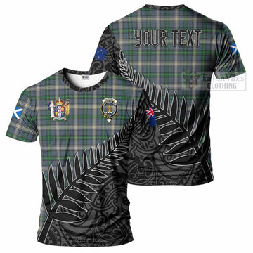 MacDowall (McDowall) Crest Tartan T-Shirt with New Zealand Silver Fern Half Style Kid's Shirt - Tartan Vibes Clothing