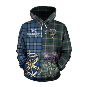 MacDowall (McDowall) Tartan Cotton Hoodie Happy St. Andrew's Day Half Tartan Style Pullover Hoodie XS - Tartan Vibes Clothing