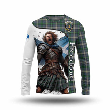 Tartan Vibes Clothing MacDowall (McDowall) Crest Tartan Long Sleeve T-Shirt Inspired by the Freedom of Scottish Warrior