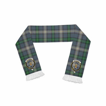 Tartan Vibes Clothing MacDowall (McDowall) Tartan Ruffneck Scarf with Family Crest