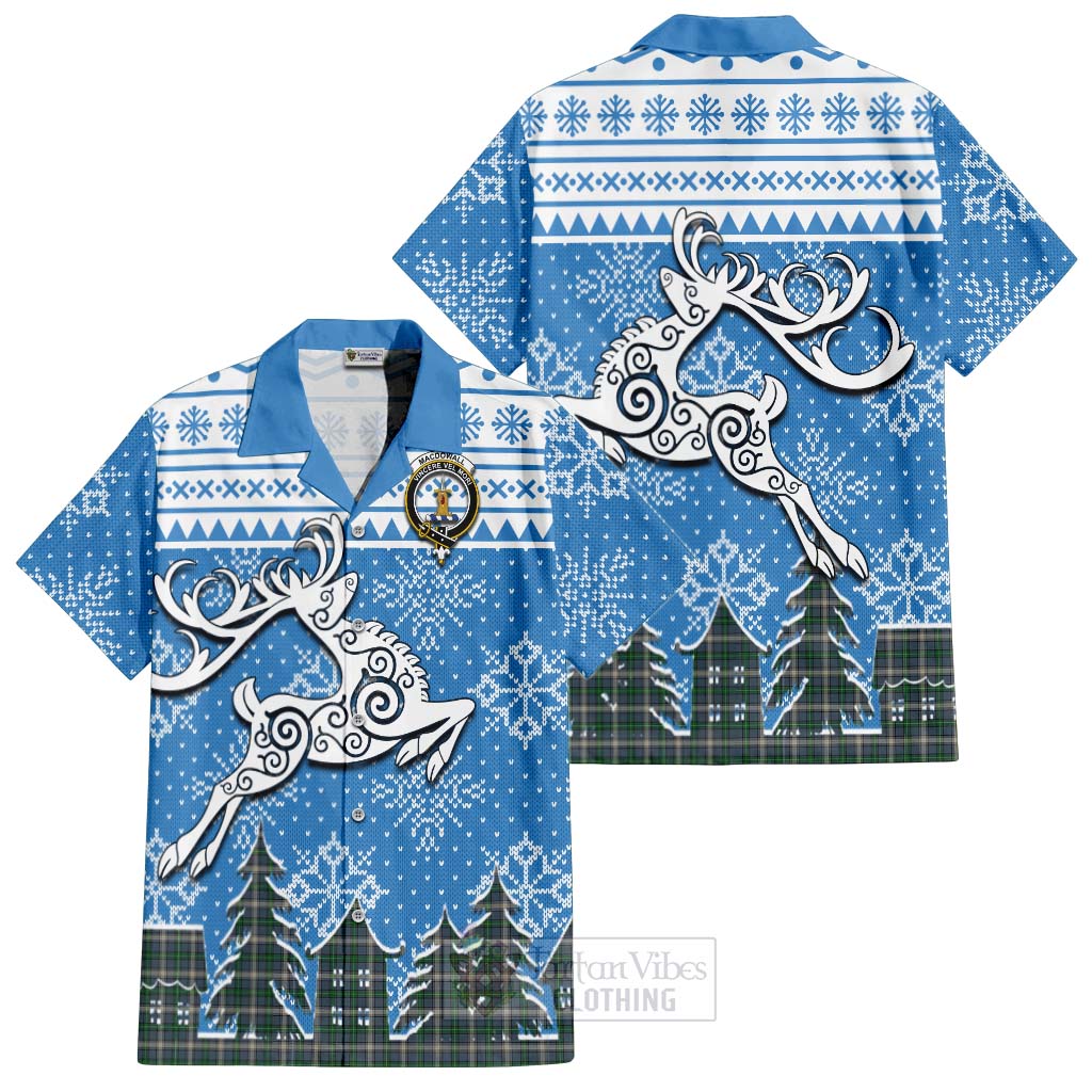 MacDowall (McDowall) Clan Christmas Hawaiian Shirt Celtic Reindeer Style Kid - Tartan Vibes Clothing