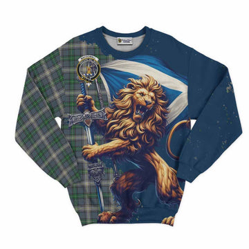 MacDowall (McDowall) Tartan Family Crest Sweatshirt with Scottish Majestic Lion Unisex - Tartan Vibes Clothing