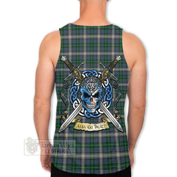 MacDowall (McDowall) Tartan Men's Tank Top with Family Crest Celtic Skull Style Men - Tartan Vibes Clothing