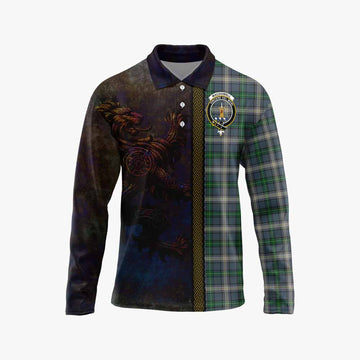 MacDowall (McDowall) Tartan Family Crest Long Sleeve Polo Shirt Alba Gu Brath Be Brave Lion Ancient Style Unisex - Tartan Vibes Clothing