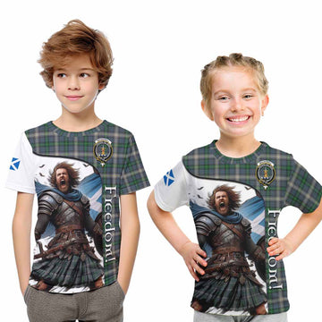 Tartan Vibes Clothing MacDowall (McDowall) Crest Tartan Kid T-Shirt Inspired by the Freedom of Scottish Warrior