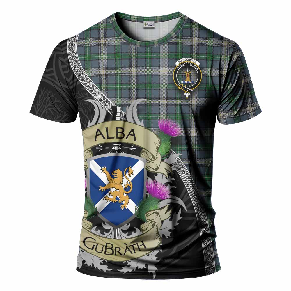 MacDowall (McDowall) Tartan Family Crest T-Shirt Lion Rampant Royal Thistle Shield Celtic Inspired Kid's Shirt - Tartan Vibes Clothing