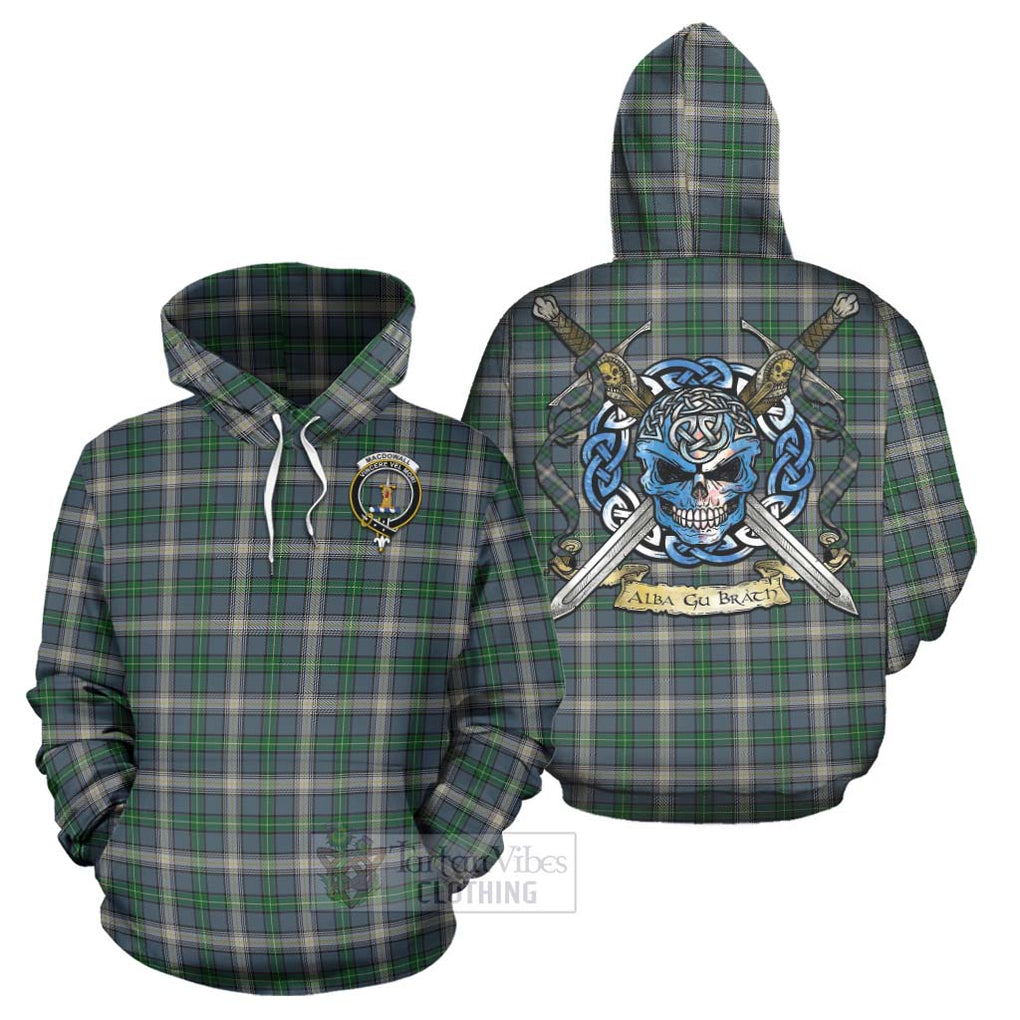 MacDowall (McDowall) Tartan Hoodie with Family Crest Celtic Skull Style Zip Hoodie - Tartan Vibes Clothing