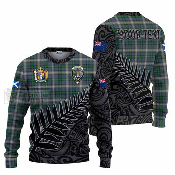 MacDowall (McDowall) Crest Tartan Knitted Sweater with New Zealand Silver Fern Half Style Unisex - Tartan Vibes Clothing