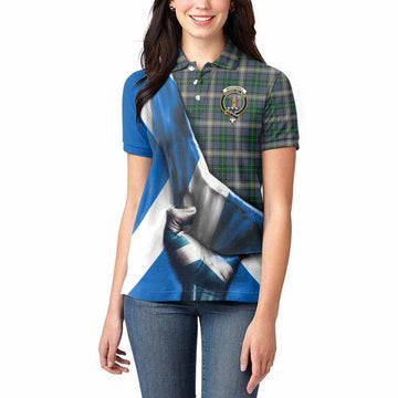 MacDowall (McDowall) Tartan Women's Polo Shirt with Family Crest Scotland Patriotic Style Women - Tartan Vibes Clothing