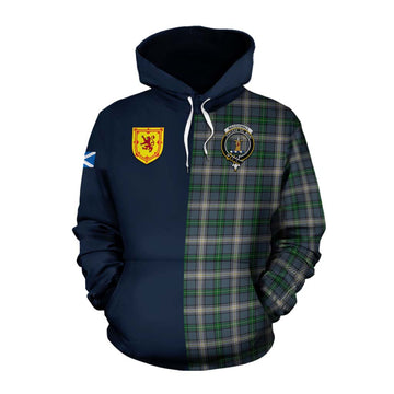 MacDowall (McDowall) Tartan Cotton Hoodie Alba with Scottish Lion Royal Arm Half Style Pullover Hoodie XS - Tartan Vibes Clothing