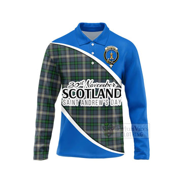 MacDowall (McDowall) Family Crest Tartan Long Sleeve Polo Shirt Celebrate Saint Andrew's Day in Style Unisex - Tartan Vibes Clothing