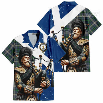 MacDowall (McDowall) Tartan Hawaiian Shirt with Family Crest Scottish Bagpiper Vibes Kid - Tartan Vibes Clothing