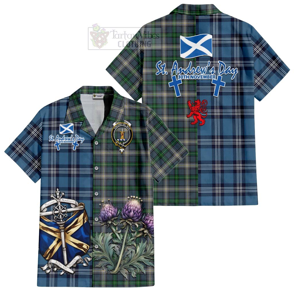 MacDowall (McDowall) Tartan Hawaiian Shirt Happy St. Andrew's Day Half Tartan Style Kid - Tartan Vibes Clothing