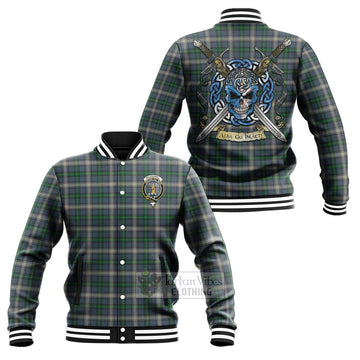 MacDowall (McDowall) Tartan Baseball Jacket with Family Crest Celtic Skull Style Unisex - Tartan Vibes Clothing