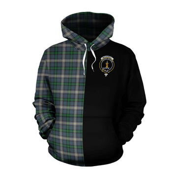 MacDowall (McDowall) Tartan Cotton Hoodie with Family Crest and Half Of Me Style Pullover Hoodie XS - Tartan Vibes Clothing