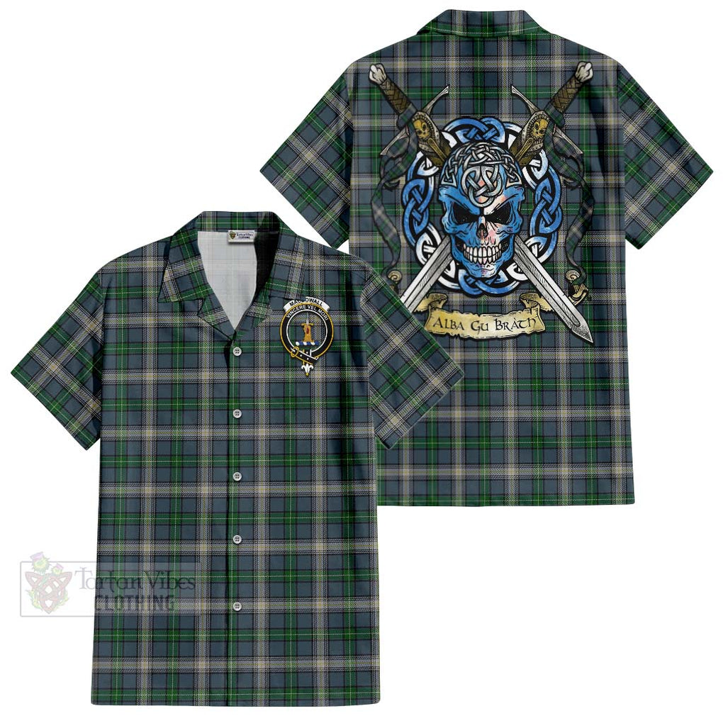 MacDowall (McDowall) Tartan Hawaiian Shirt with Family Crest Celtic Skull Style Kid - Tartan Vibes Clothing