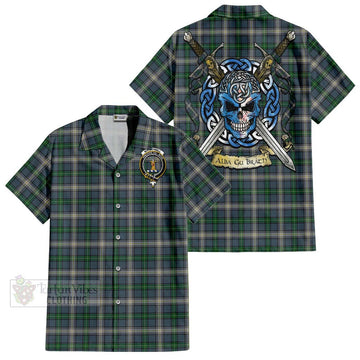 MacDowall (McDowall) Tartan Hawaiian Shirt with Family Crest Celtic Skull Style Kid - Tartan Vibes Clothing