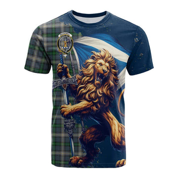 MacDowall (McDowall) Tartan Family Crest Cotton T-shirt with Scottish Majestic Lion Kid's Shirt - Tartan Vibes Clothing
