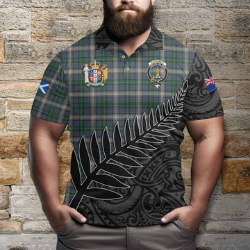 MacDowall (McDowall) Crest Tartan Polo Shirt with New Zealand Silver Fern Half Style Kid - Tartan Vibes Clothing