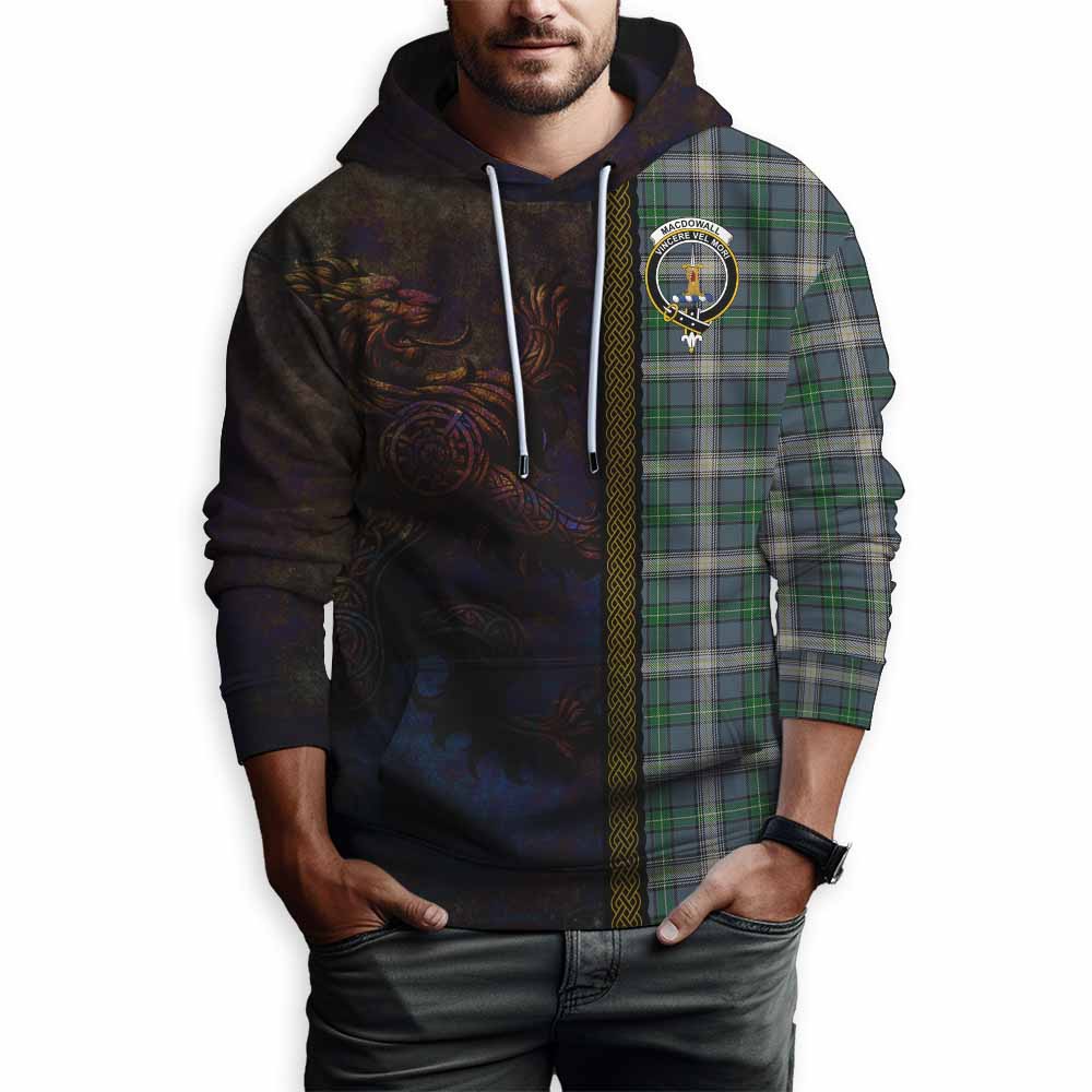 MacDowall (McDowall) Tartan Family Crest Hoodie Alba Gu Brath Be Brave Lion Ancient Style Pullover Hoodie - Tartan Vibes Clothing