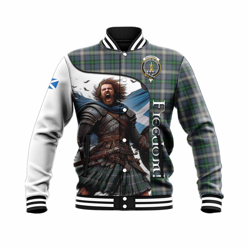 MacDowall (McDowall) Crest Tartan Baseball Jacket Inspired by the Freedom of Scottish Warrior Unisex - Tartan Vibes Clothing