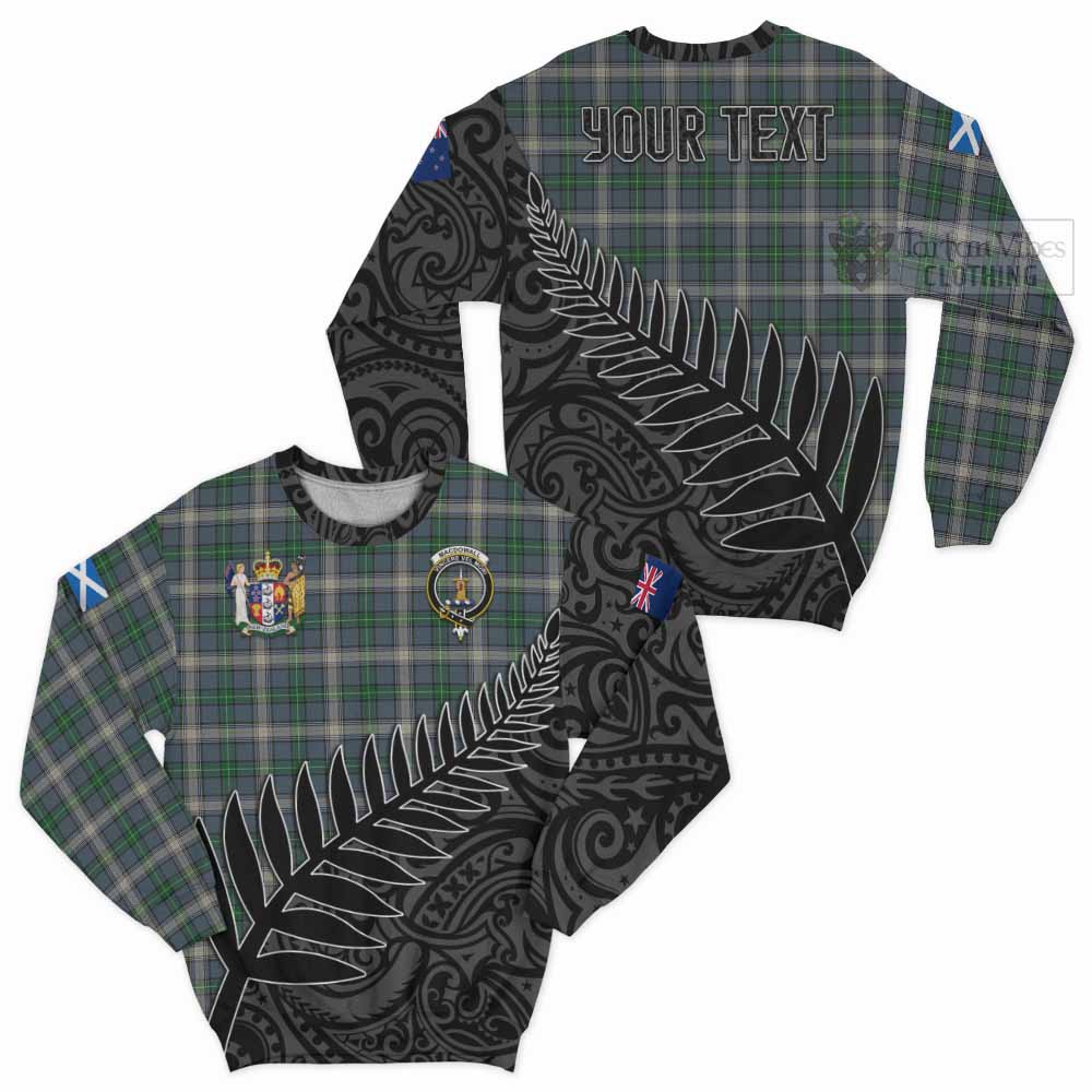 MacDowall (McDowall) Crest Tartan Sweatshirt with New Zealand Silver Fern Half Style Unisex - Tartan Vibes Clothing