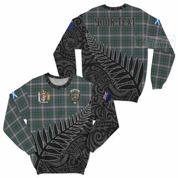 MacDowall (McDowall) Crest Tartan Sweatshirt with New Zealand Silver Fern Half Style Unisex - Tartan Vibes Clothing
