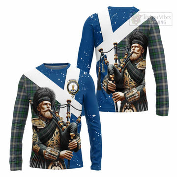 MacDowall (McDowall) Tartan Long Sleeve T-Shirt with Family Crest Scottish Bagpiper Vibes Unisex - Tartan Vibes Clothing