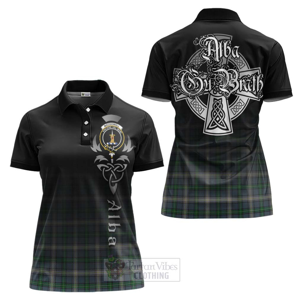 MacDowall (McDowall) Tartan Women's Polo Shirt Featuring Alba Gu Brath Family Crest Celtic Inspired Women - Tartan Vibes Clothing