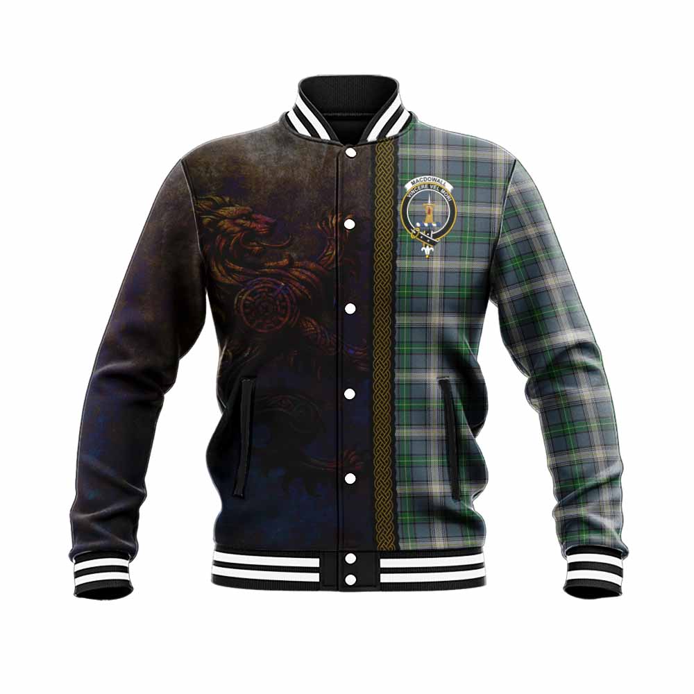 MacDowall (McDowall) Tartan Family Crest Baseball Jacket Alba Gu Brath Be Brave Lion Ancient Style Unisex - Tartan Vibes Clothing