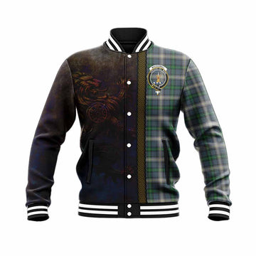 Tartan Vibes Clothing MacDowall (McDowall) Tartan Family Crest Baseball Jacket Alba Gu Brath Be Brave Lion Ancient Style