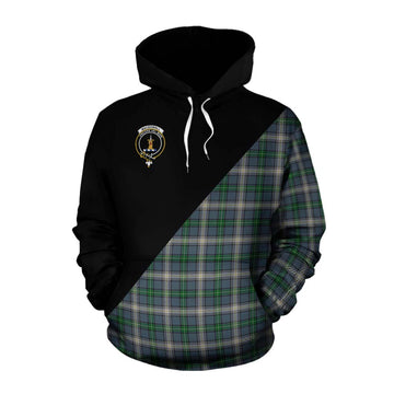 MacDowall (McDowall) Tartan Cotton Hoodie with Family Crest and Military Logo Style Pullover Hoodie XS - Tartan Vibes Clothing