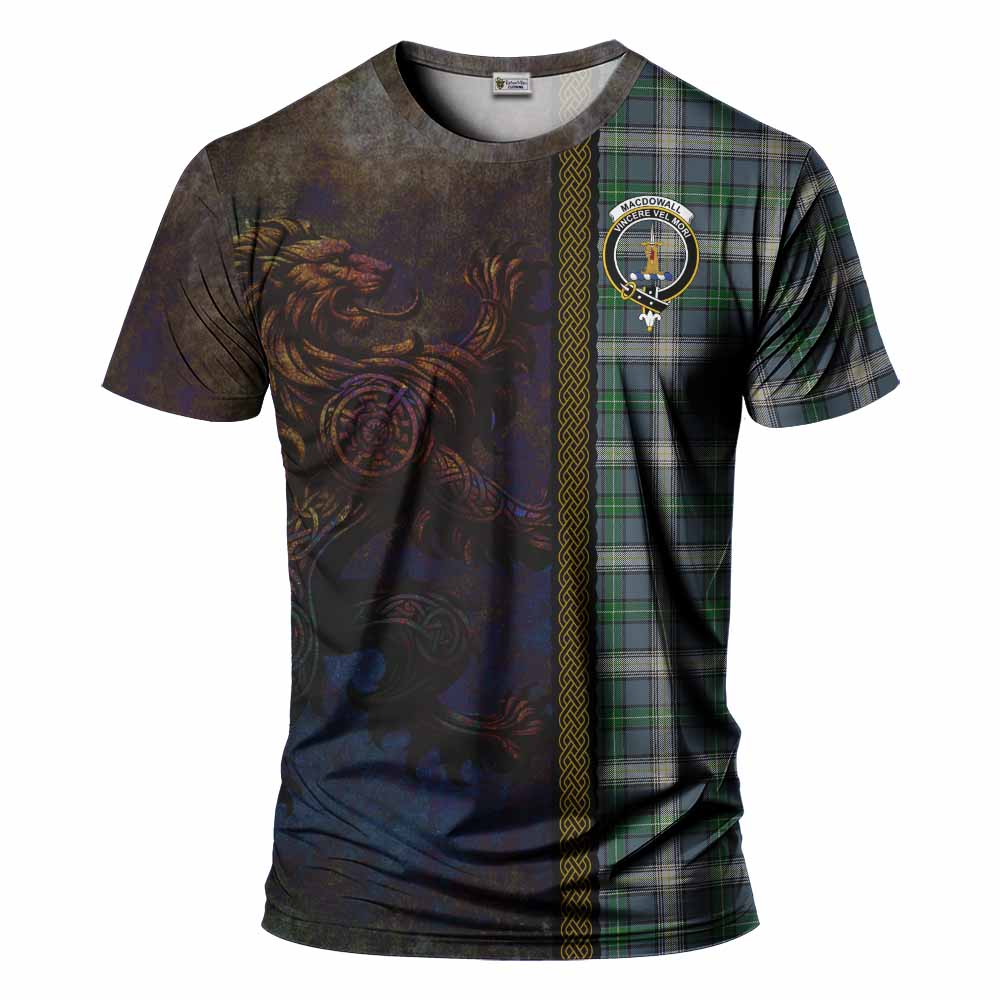 MacDowall (McDowall) Tartan Family Crest T-Shirt Alba Gu Brath Be Brave Lion Ancient Style Kid's Shirt - Tartan Vibes Clothing
