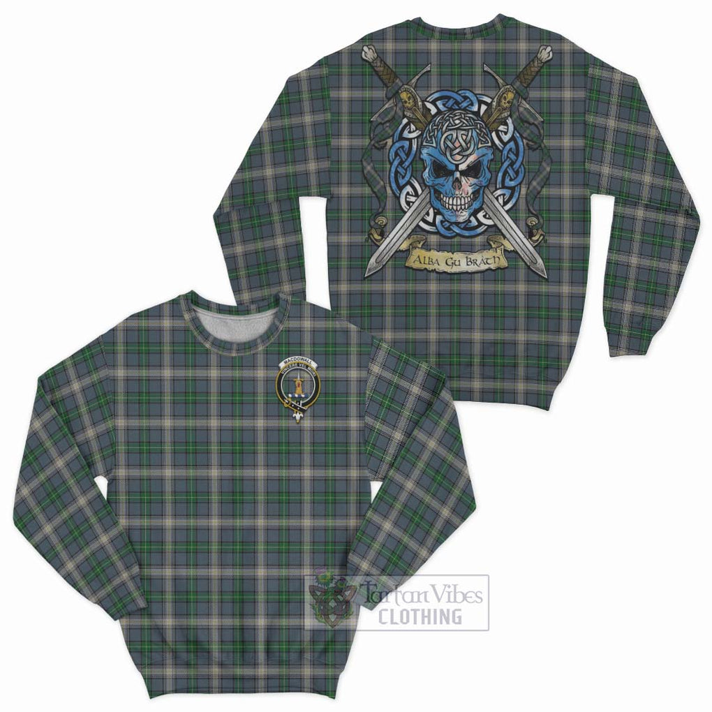 MacDowall (McDowall) Tartan Sweatshirt with Family Crest Celtic Skull Style Unisex - Tartan Vibes Clothing