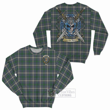 MacDowall (McDowall) Tartan Sweatshirt with Family Crest Celtic Skull Style Unisex - Tartan Vibes Clothing