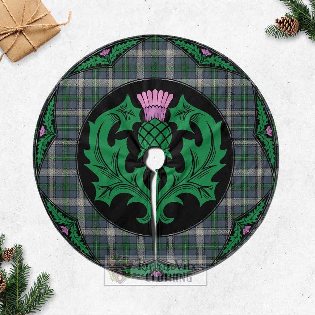 MacDowall (McDowall) Tartan Christmas Tree Skirt Scottish Thistle Style Casual Tree Skirts - Tartan Vibes Clothing