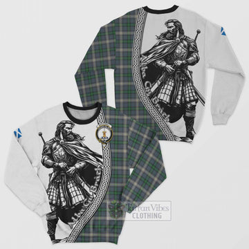 MacDowall (McDowall) Tartan Clan Crest Sweatshirt with Highlander Warrior Celtic Style Unisex - Tartan Vibes Clothing