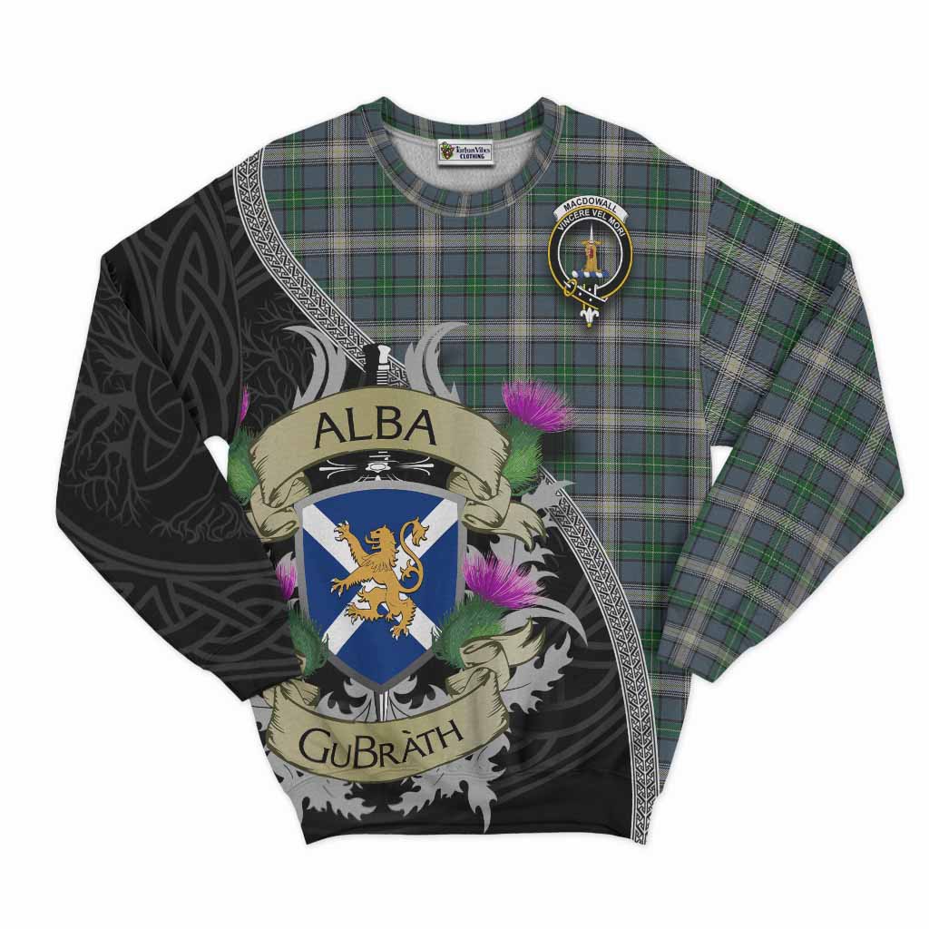 MacDowall (McDowall) Tartan Family Crest Sweatshirt Lion Rampant Royal Thistle Shield Celtic Inspired Unisex - Tartan Vibes Clothing