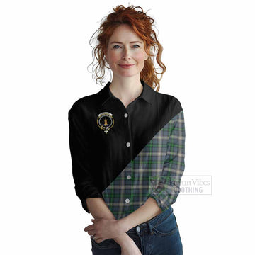 MacDowall (McDowall) Tartan Women's Casual Shirt with Family Crest and Military Logo Style Female - Tartan Vibes Clothing