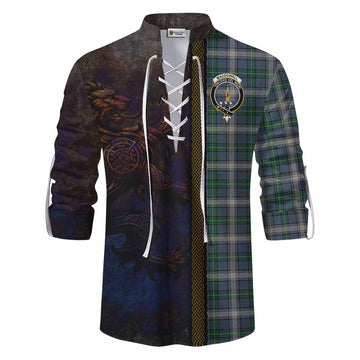 MacDowall (McDowall) Tartan Family Crest Ghillie Kilt Shirt Alba Gu Brath Be Brave Lion Ancient Style Men - Tartan Vibes Clothing