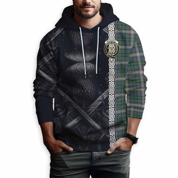 MacDowall (McDowall) Tartan Hoodie with Family Crest Cross Sword Thistle Celtic Vibes Pullover Hoodie - Tartan Vibes Clothing