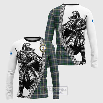MacDowall (McDowall) Tartan Clan Crest Long Sleeve T-Shirt with Highlander Warrior Celtic Style Unisex - Tartan Vibes Clothing