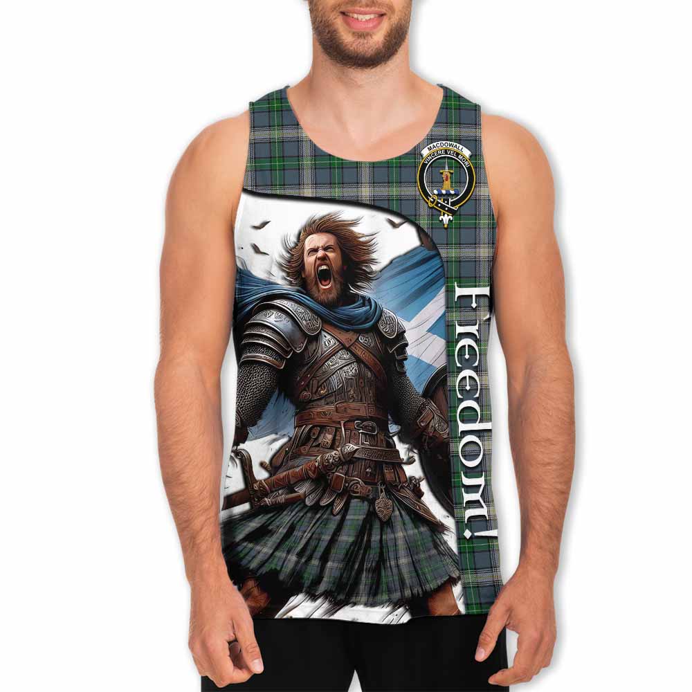 Tartan Vibes Clothing MacDowall (McDowall) Crest Tartan Men's Tank Top Inspired by the Freedom of Scottish Warrior
