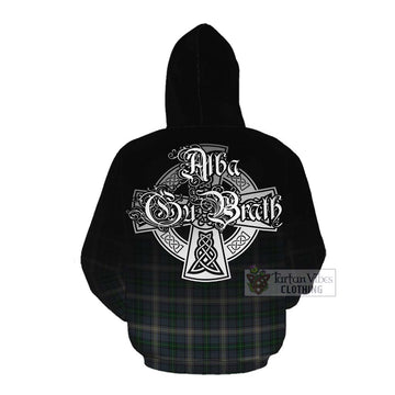Tartan Vibes Clothing MacDowall (McDowall) Tartan Cotton Hoodie Featuring Alba Gu Brath Family Crest Celtic Inspired