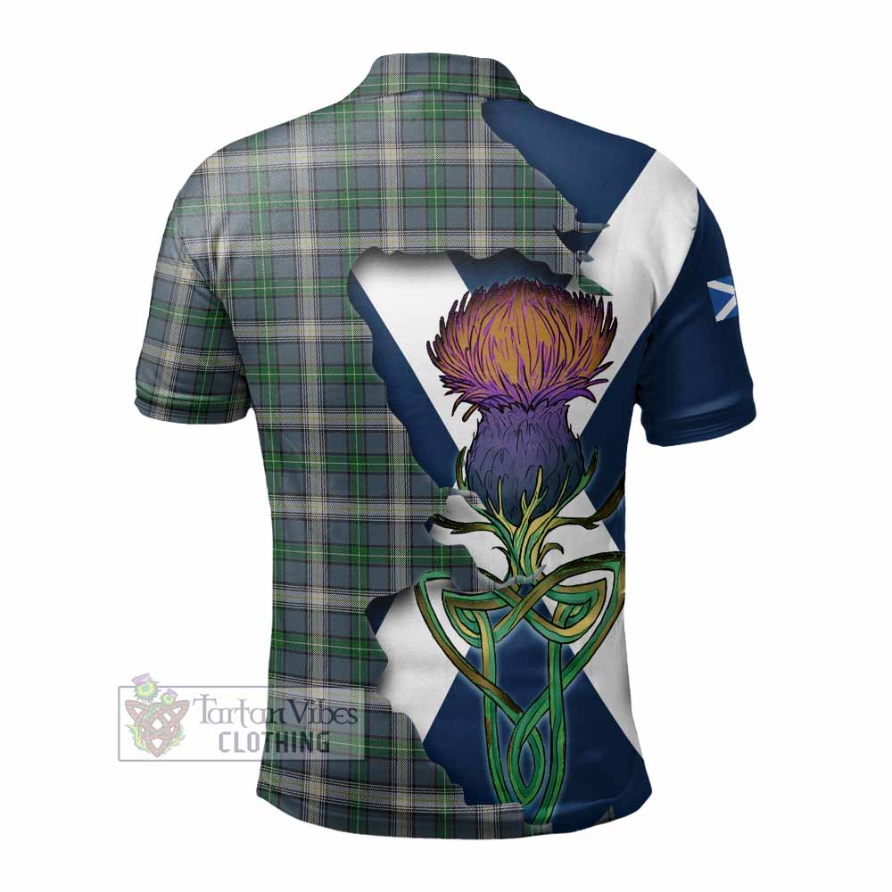 Tartan Vibes Clothing MacDowall (McDowall) Tartan Family Crest Polo Shirt Scottish Thistle Celtic Inspired
