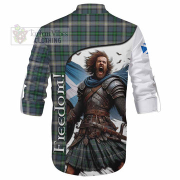 Tartan Vibes Clothing MacDowall (McDowall) Crest Tartan Ghillie Kilt Shirt Inspired by the Freedom of Scottish Warrior